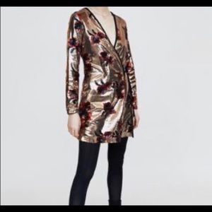 Zara Crossover dress with sequins.